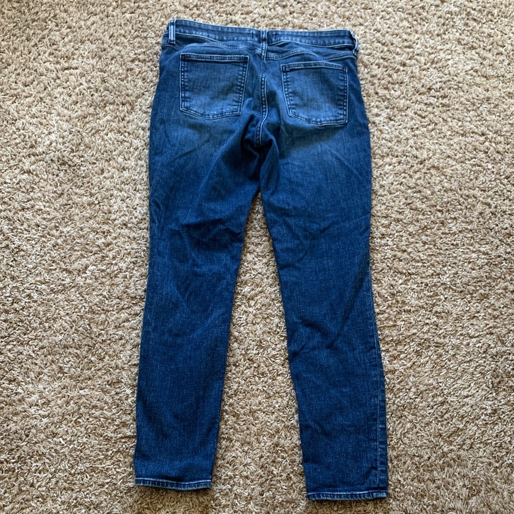 Kut From The Kloth Women’s Dark Blue Stretch Straight Leg Distressed Jeans Sz 8 - Picture 11 of 11